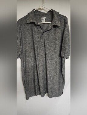 COS Men's Heathered Gray Polo